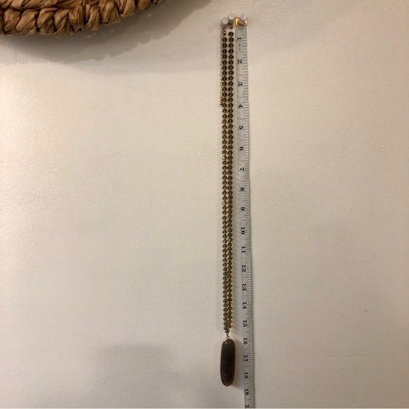 Polished Stone with Faceted Glass Bead Necklace - Picture 8 of 9